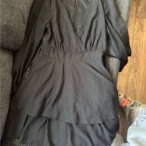Elegant Black Layered Dress
